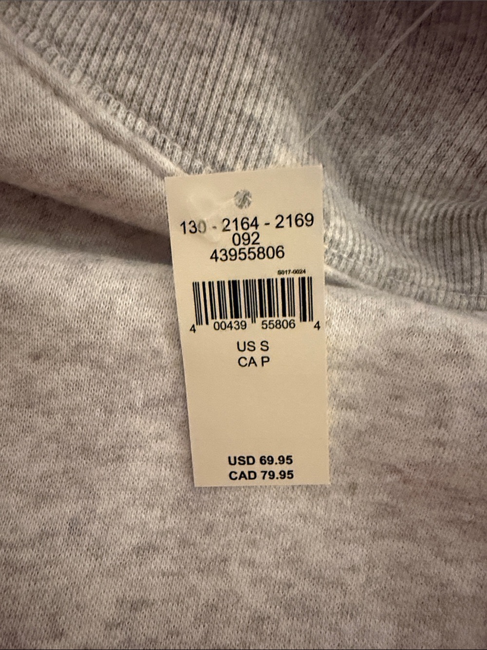 Aerie Offline Mock Neck Sweatshirt with Pockets Light Gray - Picture 6 of 6